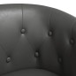 vidaXL Clubsessel mit Fußhocker Grau Kunstleder vidaXL Clubsessel mit Fußhocker Grau Kunstleder