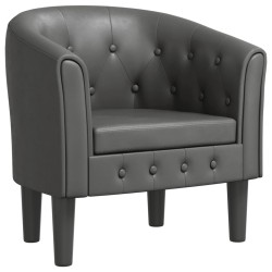 vidaXL Clubsessel Grau Kunstleder