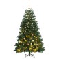 vidaXL Künstlicher Weihnachtsbaum Klappbar 150 LEDs & Kugeln 150 cm vidaXL Künstlicher Weihnachtsbaum Klappbar 150 LEDs & Kugeln 150 cm
