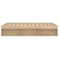 vidaXL Bettgestell Sonoma-Eiche 135x190 cm vidaXL Bettgestell Sonoma-Eiche 135x190 cm