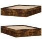 vidaXL Bettgestell Räuchereiche 135x190 cm vidaXL Bettgestell Räuchereiche 135x190 cm