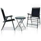 3-tlg. Bistro-Set Schwarz Stahl 3-tlg. Bistro-Set Schwarz Stahl