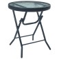 3-tlg. Bistro-Set Schwarz Stahl 3-tlg. Bistro-Set Schwarz Stahl