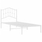 vidaXL Bettgestell mit Kopfteil Metall Weiß 90x200 cm vidaXL Bettgestell mit Kopfteil Metall Weiß 90x200 cm