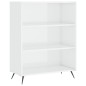 Highboard Hochglanz-Weiß 69,5x34x180 cm Holzwerkstoff Highboard Hochglanz-Weiß 69,5x34x180 cm Holzwerkstoff