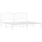 vidaXL Bettgestell mit Kopfteil Metall Weiß 193x203 cm vidaXL Bettgestell mit Kopfteil Metall Weiß 193x203 cm