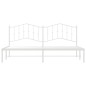 vidaXL Bettgestell mit Kopfteil Metall Weiß 193x203 cm vidaXL Bettgestell mit Kopfteil Metall Weiß 193x203 cm