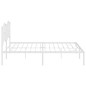 vidaXL Bettgestell mit Kopfteil Metall Weiß 193x203 cm vidaXL Bettgestell mit Kopfteil Metall Weiß 193x203 cm