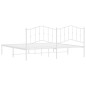 vidaXL Bettgestell mit Kopfteil Metall Weiß 193x203 cm vidaXL Bettgestell mit Kopfteil Metall Weiß 193x203 cm