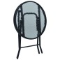 3-tlg. Bistro-Set Schwarz Stahl 3-tlg. Bistro-Set Schwarz Stahl
