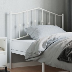 vidaXL Kopfteil Metall Weiß 100 cm