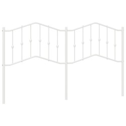 vidaXL Kopfteil Metall Weiß 160 cm
