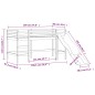 vidaXL Kinderhochbett mit Rutsche 90x190 cm Massivholz Kiefer vidaXL Kinderhochbett mit Rutsche 90x190 cm Massivholz Kiefer