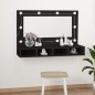 vidaXL Spiegelschrank mit LED Schwarz 90x31,5x62 cm vidaXL Spiegelschrank mit LED Schwarz 90x31,5x62 cm