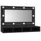 vidaXL Spiegelschrank mit LED Schwarz 90x31,5x62 cm vidaXL Spiegelschrank mit LED Schwarz 90x31,5x62 cm