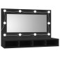 vidaXL Spiegelschrank mit LED Schwarz 90x31,5x62 cm vidaXL Spiegelschrank mit LED Schwarz 90x31,5x62 cm