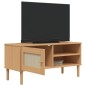 vidaXL TV-Schrank SENJA Rattan-Optik Braun 106x40x49 cm Kiefernholz vidaXL TV-Schrank SENJA Rattan-Optik Braun 106x40x49 cm Kiefernholz