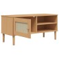 vidaXL TV-Schrank SENJA Rattan-Optik Braun 106x40x49 cm Kiefernholz vidaXL TV-Schrank SENJA Rattan-Optik Braun 106x40x49 cm Kiefernholz