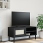 vidaXL TV-Schrank SENJA Rattan-Optik Schwarz 106x40x49 cm Kiefernholz vidaXL TV-Schrank SENJA Rattan-Optik Schwarz 106x40x49 cm Kiefernholz
