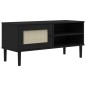 vidaXL TV-Schrank SENJA Rattan-Optik Schwarz 106x40x49 cm Kiefernholz vidaXL TV-Schrank SENJA Rattan-Optik Schwarz 106x40x49 cm Kiefernholz
