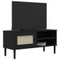 vidaXL TV-Schrank SENJA Rattan-Optik Schwarz 106x40x49 cm Kiefernholz vidaXL TV-Schrank SENJA Rattan-Optik Schwarz 106x40x49 cm Kiefernholz