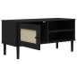 vidaXL TV-Schrank SENJA Rattan-Optik Schwarz 106x40x49 cm Kiefernholz vidaXL TV-Schrank SENJA Rattan-Optik Schwarz 106x40x49 cm Kiefernholz