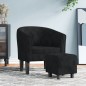 vidaXL Clubsessel mit Fußhocker Schwarz Samt vidaXL Clubsessel mit Fußhocker Schwarz Samt