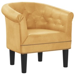 vidaXL Clubsessel Gold Kunstleder