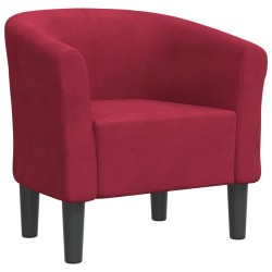 vidaXL Clubsessel Weinrot Samt