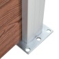 WPC Zaun-Set 1 Quadrat + 1 Schräge 273x186 cm Braun WPC Zaun-Set 1 Quadrat + 1 Schräge 273x186 cm Braun