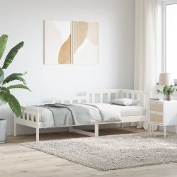vidaXL Tagesbett Weiß 90x200 cm Massivholz Kiefer