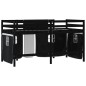 vidaXL Kinderhochbett mit Vorhängen Weiß Schwarz 90x190 cm Kiefernholz vidaXL Kinderhochbett mit Vorhängen Weiß Schwarz 90x190 cm Kiefernholz