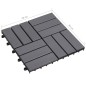 Terrassenfliesen 30 Stk. Grau 30 x 30 cm Massivholz Akazie Terrassenfliesen 30 Stk. Grau 30 x 30 cm Massivholz Akazie