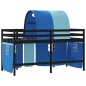 vidaXL Kinderhochbett mit Tunnel Blau 90x200 cm Massivholz Kiefer vidaXL Kinderhochbett mit Tunnel Blau 90x200 cm Massivholz Kiefer