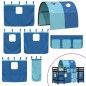 vidaXL Kinderhochbett mit Tunnel Blau 90x200 cm Massivholz Kiefer vidaXL Kinderhochbett mit Tunnel Blau 90x200 cm Massivholz Kiefer