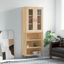 Highboard Sonoma-Eiche 69,5x34x180 cm Holzwerkstoff