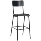 Barhocker 4 Stk. Schwarz Massives Sperrholz Stahl Barhocker 4 Stk. Schwarz Massives Sperrholz Stahl