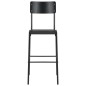 Barhocker 4 Stk. Schwarz Massives Sperrholz Stahl Barhocker 4 Stk. Schwarz Massives Sperrholz Stahl