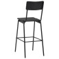 Barhocker 4 Stk. Schwarz Massives Sperrholz Stahl Barhocker 4 Stk. Schwarz Massives Sperrholz Stahl