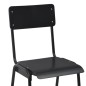 Barhocker 4 Stk. Schwarz Massives Sperrholz Stahl Barhocker 4 Stk. Schwarz Massives Sperrholz Stahl