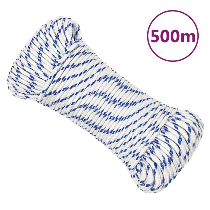 vidaXL Bootsseil Weiß 5 mm 500 m Polypropylen vidaXL Bootsseil Weiß 5 mm 500 m Polypropylen