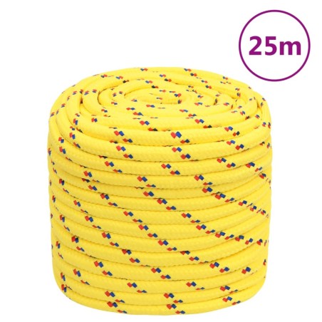 vidaXL Bootsseil Gelb 18 mm 25 m Polypropylen