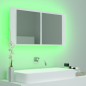 vidaXL LED-Bad-Spiegelschrank Weiß 90x12x45 cm Acryl vidaXL LED-Bad-Spiegelschrank Weiß 90x12x45 cm Acryl