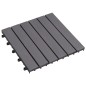 Terrassenfliesen 30 Stk. Grau 30 x 30 cm Massivholz Akazie Terrassenfliesen 30 Stk. Grau 30 x 30 cm Massivholz Akazie