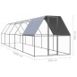 vidaXL Outdoor-Hühnerkäfig 2x10x2 m Verzinkter Stahl vidaXL Outdoor-Hühnerkäfig 2x10x2 m Verzinkter Stahl