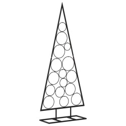 vidaXL Metall-Weihnachtsbaum für Dekorationen Schwarz 125 cm