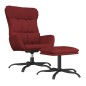vidaXL Relaxsessel mit Hocker Weinrot Stoff vidaXL Relaxsessel mit Hocker Weinrot Stoff