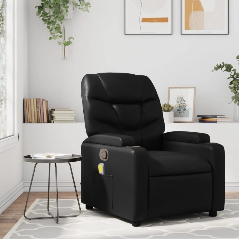 vidaXL Massagesessel Schwarz Kunstleder vidaXL Massagesessel Schwarz Kunstleder