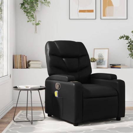 vidaXL Massagesessel Schwarz Kunstleder