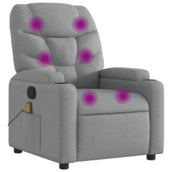 vidaXL Massagesessel Hellgrau Stoff